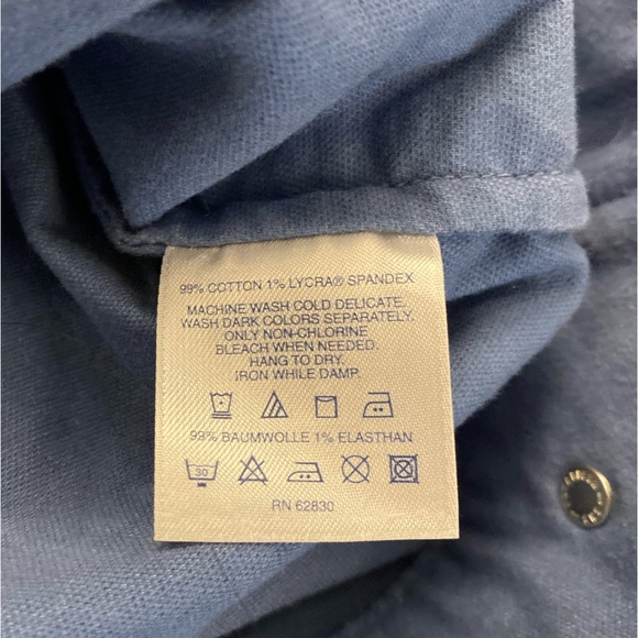 A02 Lands End Jacket 90s 80s Cotton Denim Blue Jean Chino sz Medium (10-12) - Picture 9 of 11